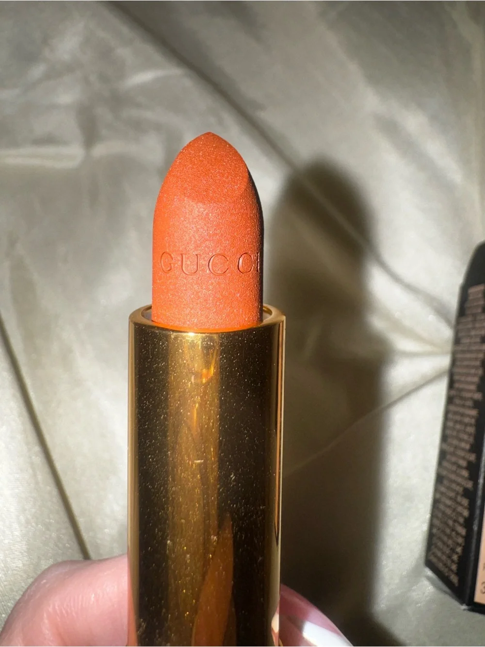 Gucci Matte Lipstick Lucy Dark Orange - Warm Terracotta